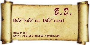Békési Dániel névjegykártya